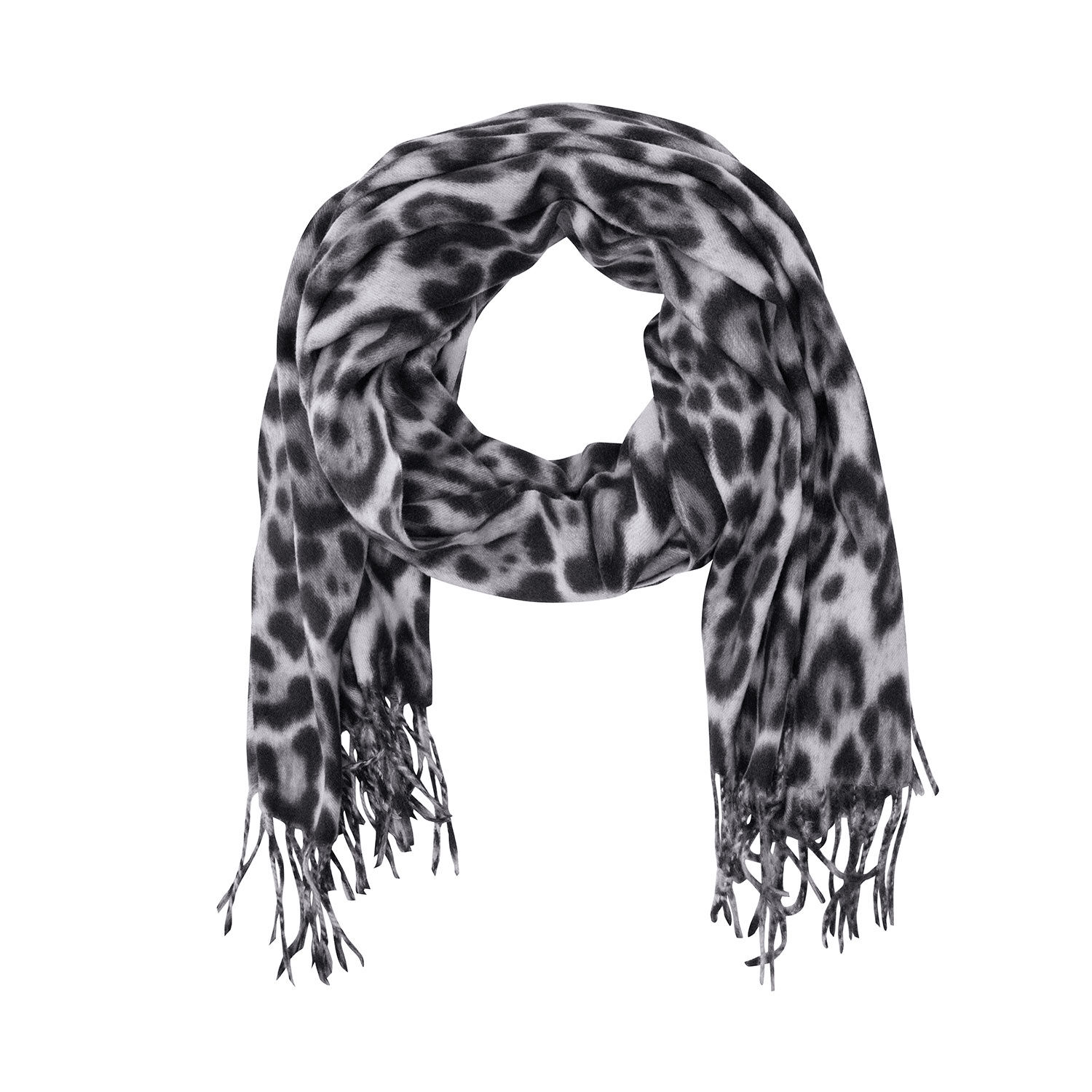 Weicher Webschal mit Leoparden-Muster
