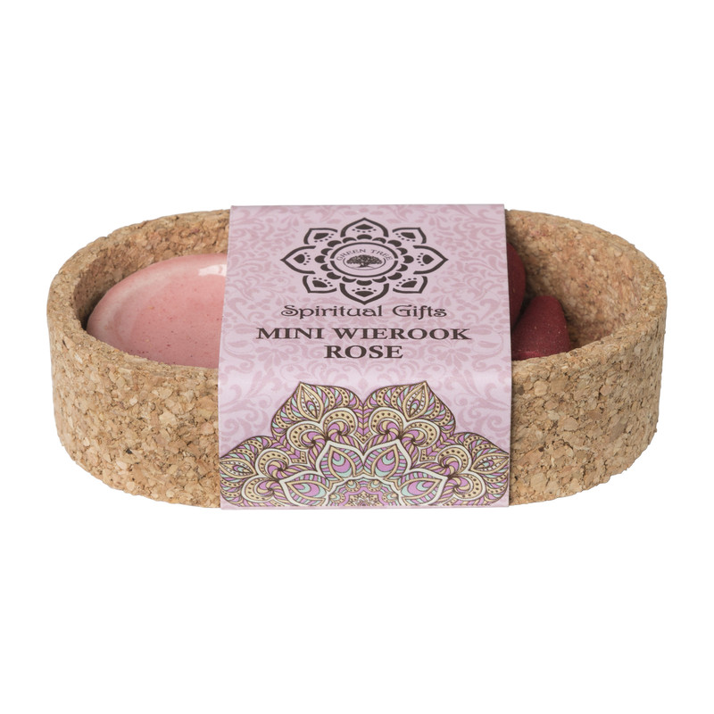 Wierook set - rose - kegels met schaaltje