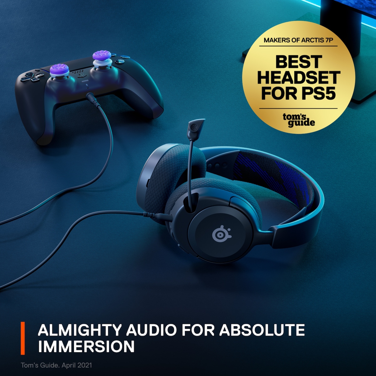 SteelSeries Arctis Nova 1P gaming headset (sort)