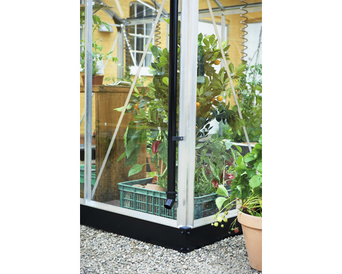 JULIANA Compacte kas 6,6 m² met 10 mm dubbelwandige polycarbonaat panelen 224 x 296 cm aluminium