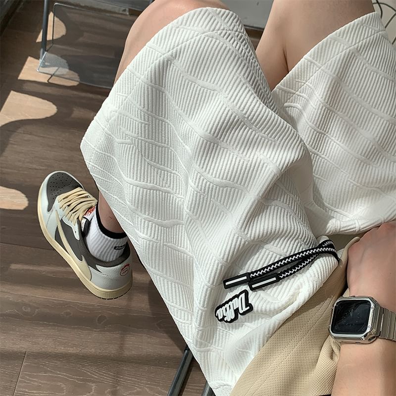 Priam - Mid Rise Plain Logo Shorts