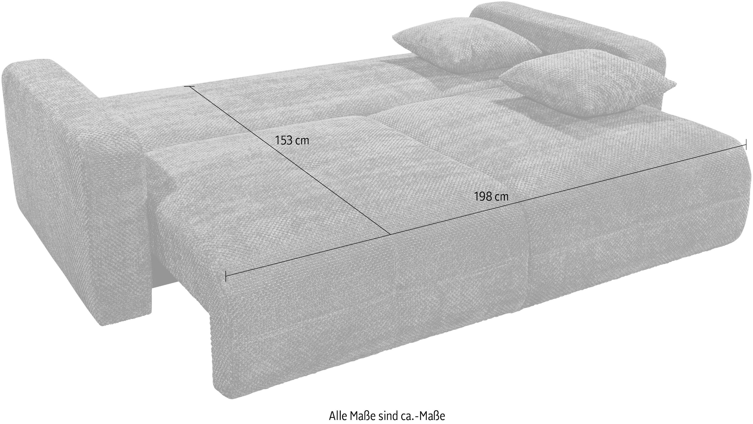 ED EXCITING DESIGN Schlafsofa »Bullet« mit Bettkasten & 2 Zierkissen