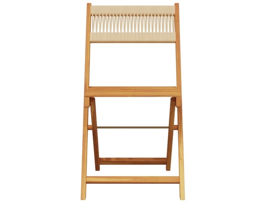 VIDAXL - Ensemble table et chaises Ensemble de bistro 3 pcs beige polypropylène et bois massif