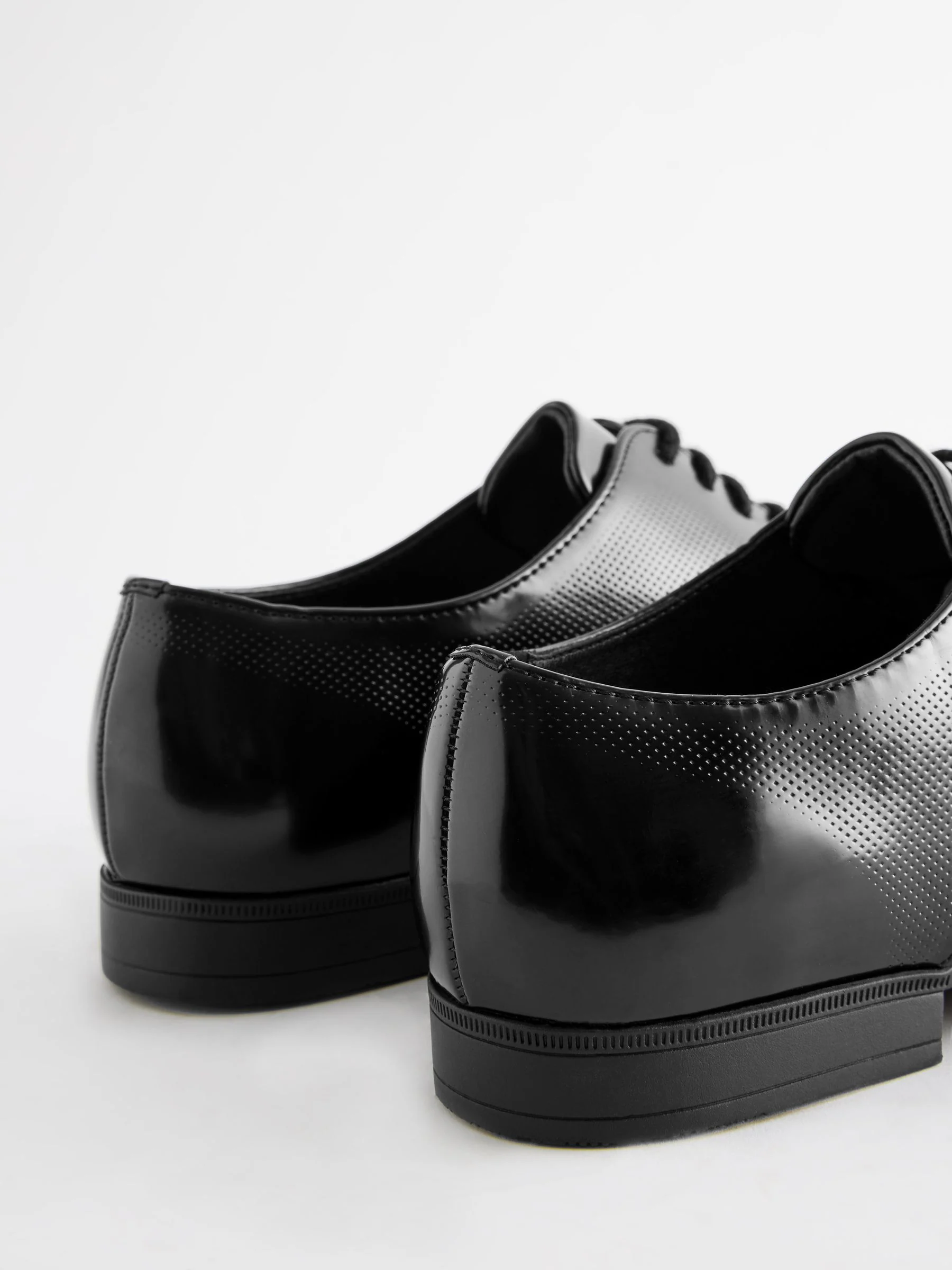 Hoogglans zwart - Derbyschoenen met veter