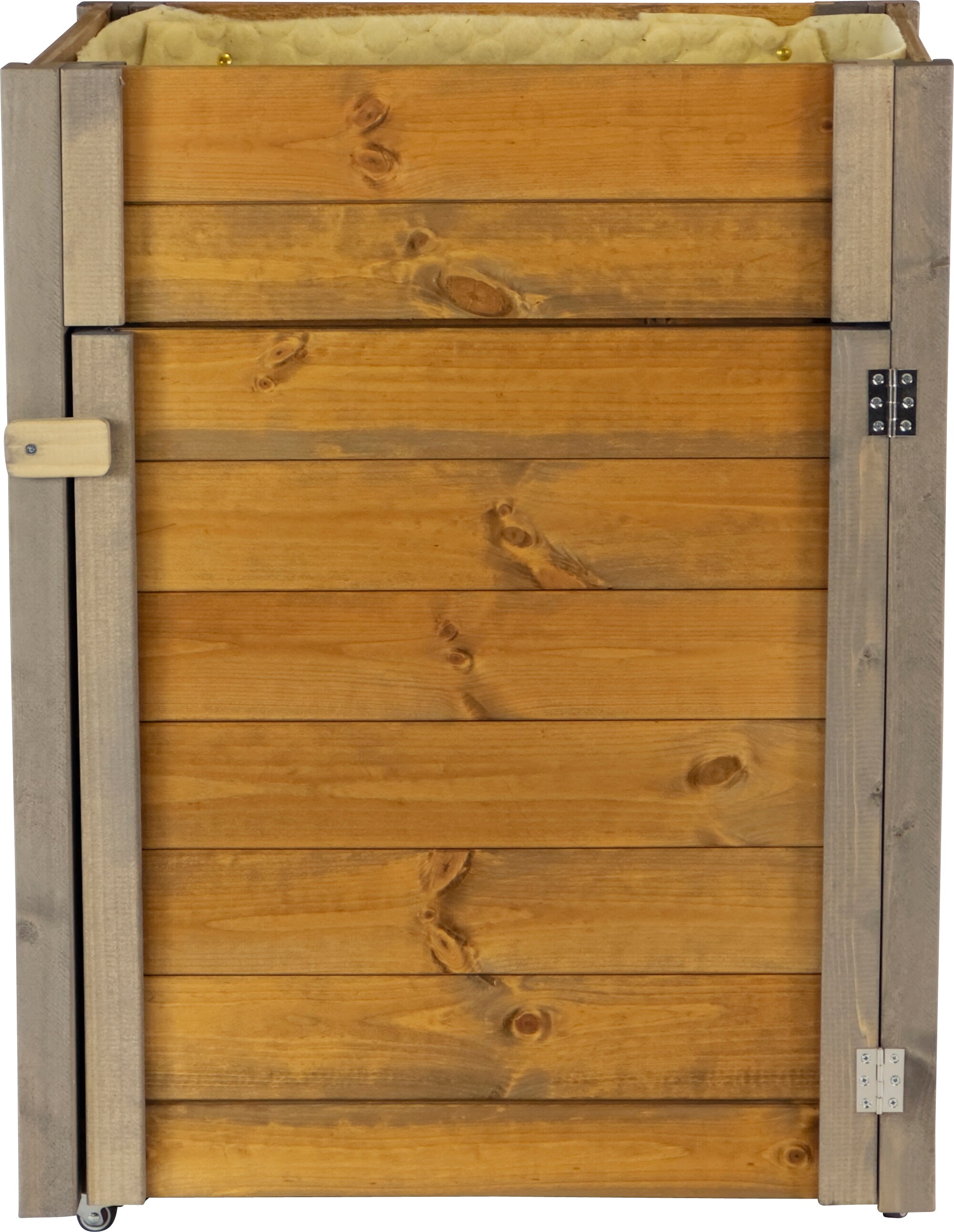 dobar Rollbarer Gartenschrank mit Wolle Abmessungen ca.: 60x40x80 cm natur Eckschutz