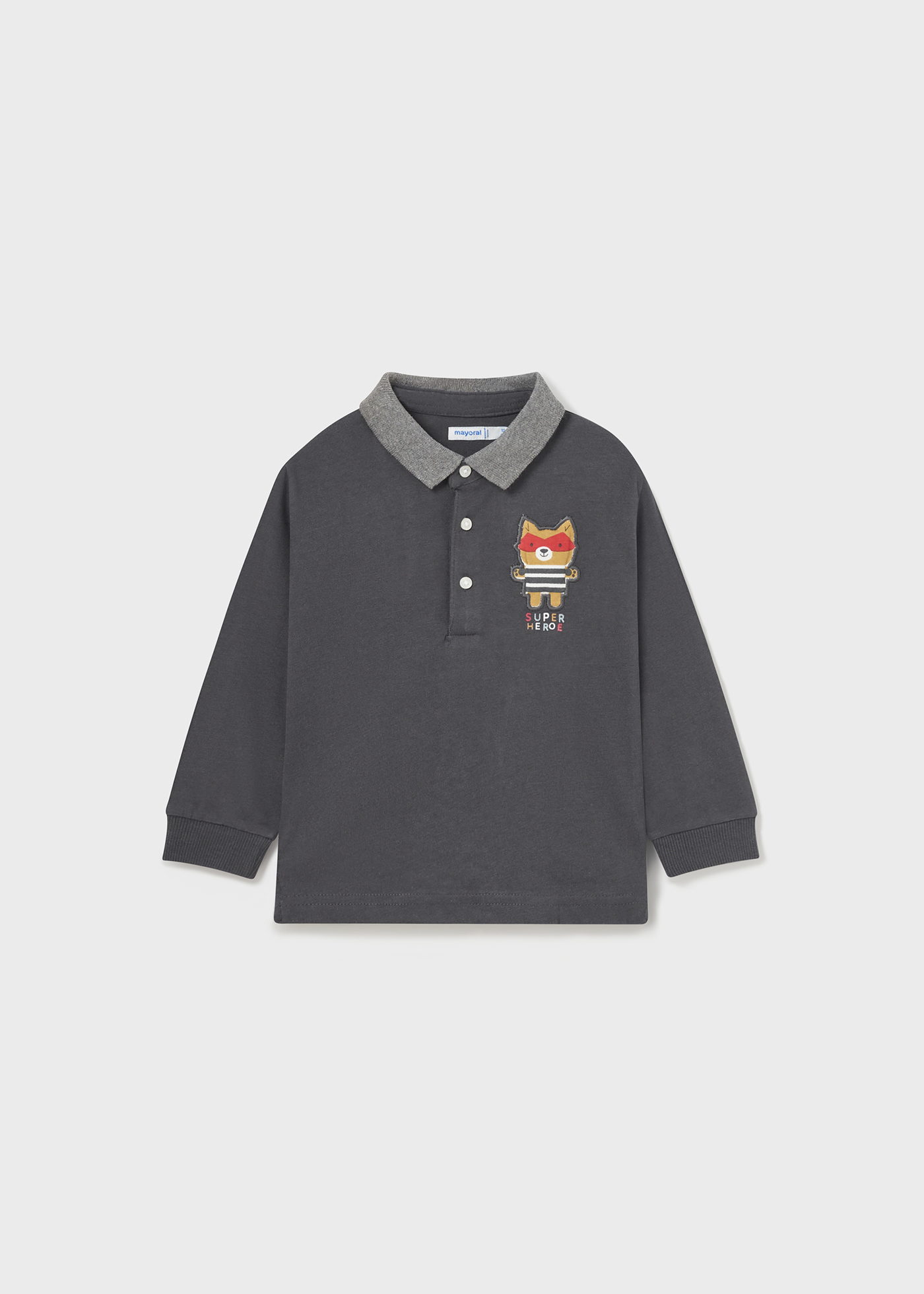 Camisa polo infantil Better Cotton com apliques