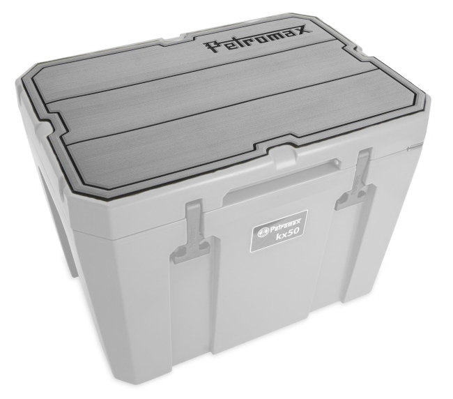 Petromax Haft-Auflage für Kühlbox kx50 grau mit Linien