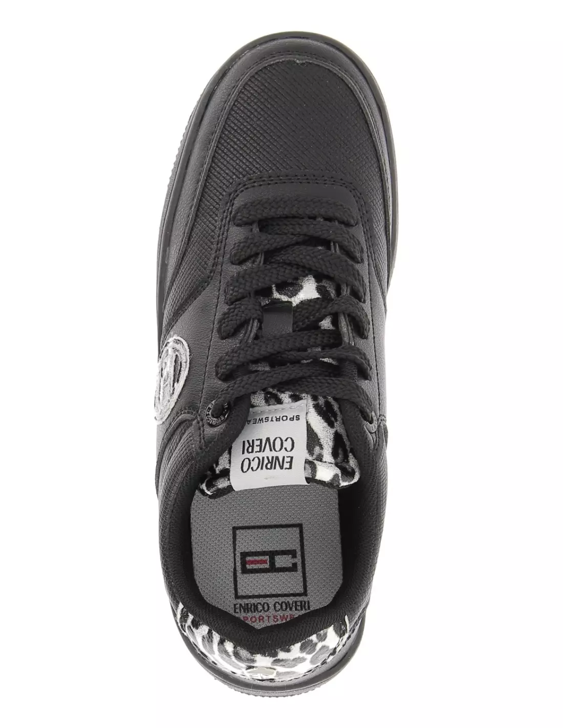 ENRICO COVERI CSW228313 - Baskets 52.LEOPARD-WHITE-BLACK
