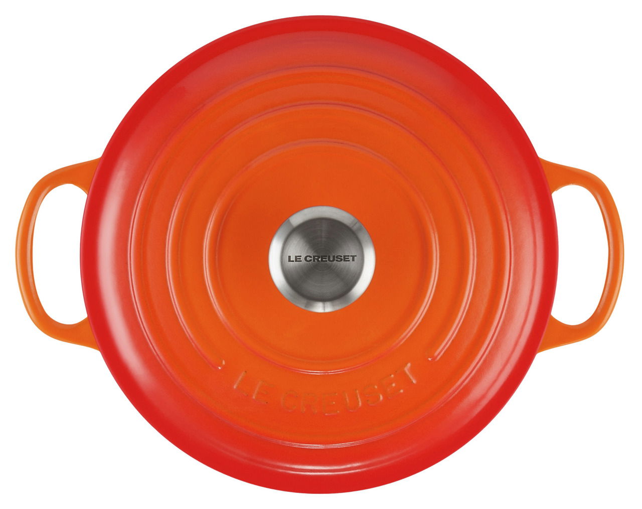 LE CREUSET Bräter Rund 28cm Ofenrot SIGNATURE
