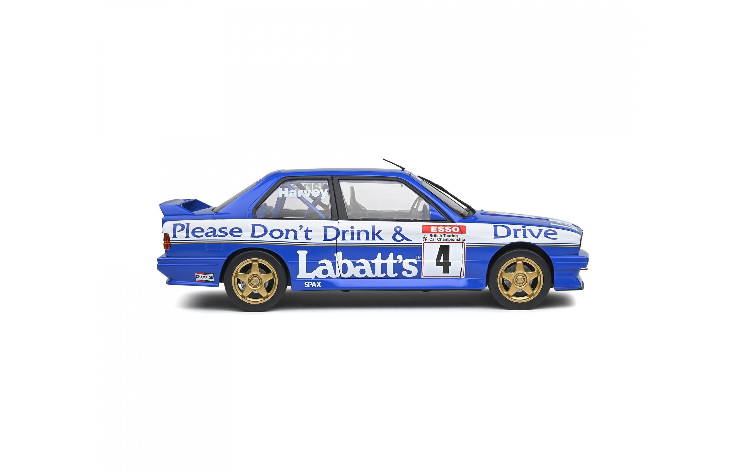 Rennwagen BMW E30 M3 #4 Blau 1:18BMW E30 M3 BTCC Sammlermodell im Massstab 1:18