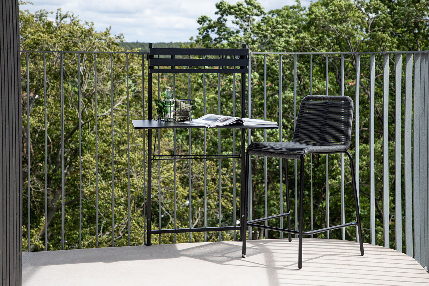 Thymo Balkontafel - 77 x 57cm - Zwart