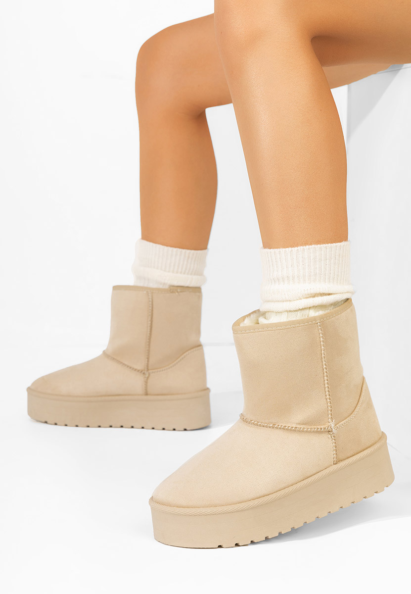 Bottes de neige femme beige Chrisia