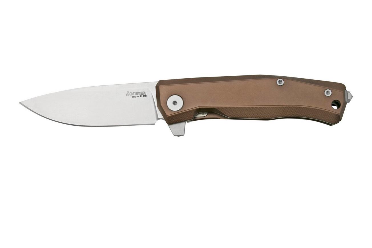 LionSteel Myto MT01A ES Brown Aluminium, Satin zakmes, Molletta design