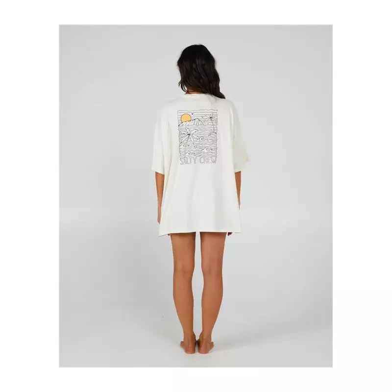 Tee shirt femme SALTY CREW Joy Cover Up Tee Off White
