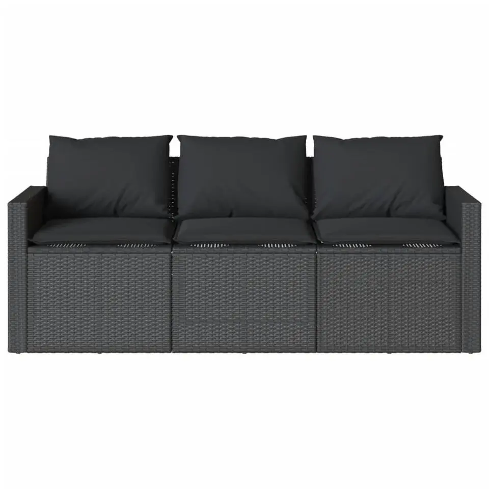 vidaXL - Tuinbank - Zwart - Poly rattan