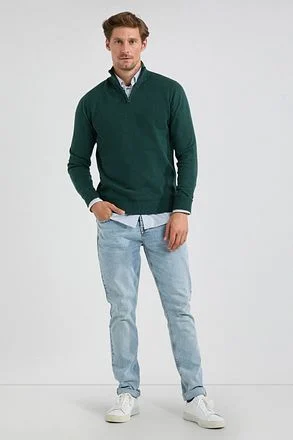 McGregor Half Zip Trui Merinowol Blend Pine Groen MM242.1204.01-5005 kopen