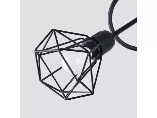 Sollux Artemis Plafonnier semi-encastré à bras multiples Noir