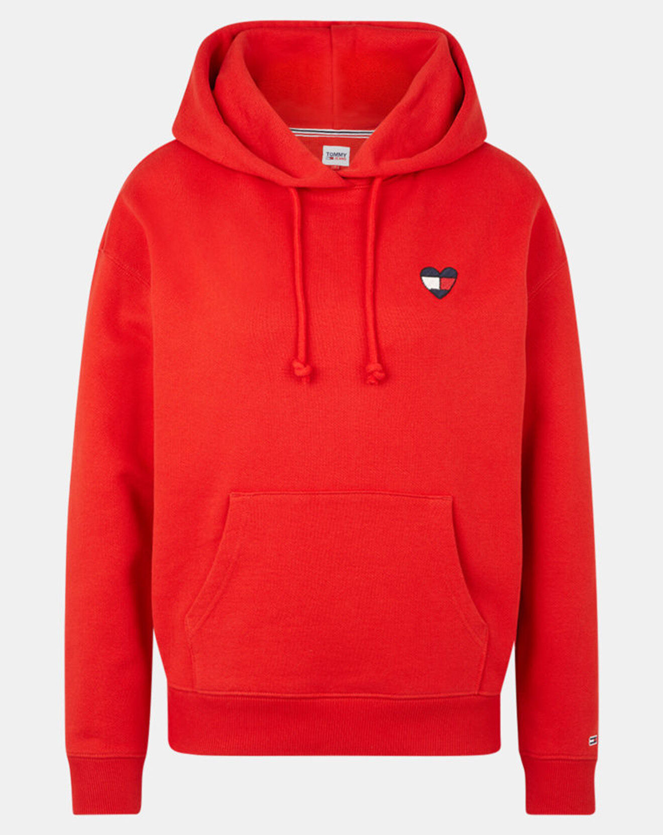 Tommy Jeans Sweat 100% Coton Bio Homespun Heart rouge