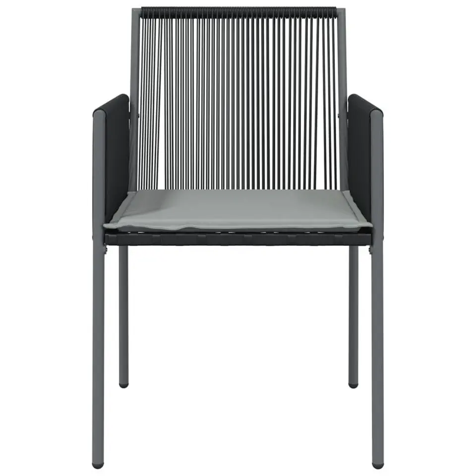 vidaXL - Tuinstoelen - Zwart - Poly rattan - 2 stuks - 54x60,5x83,5 cm