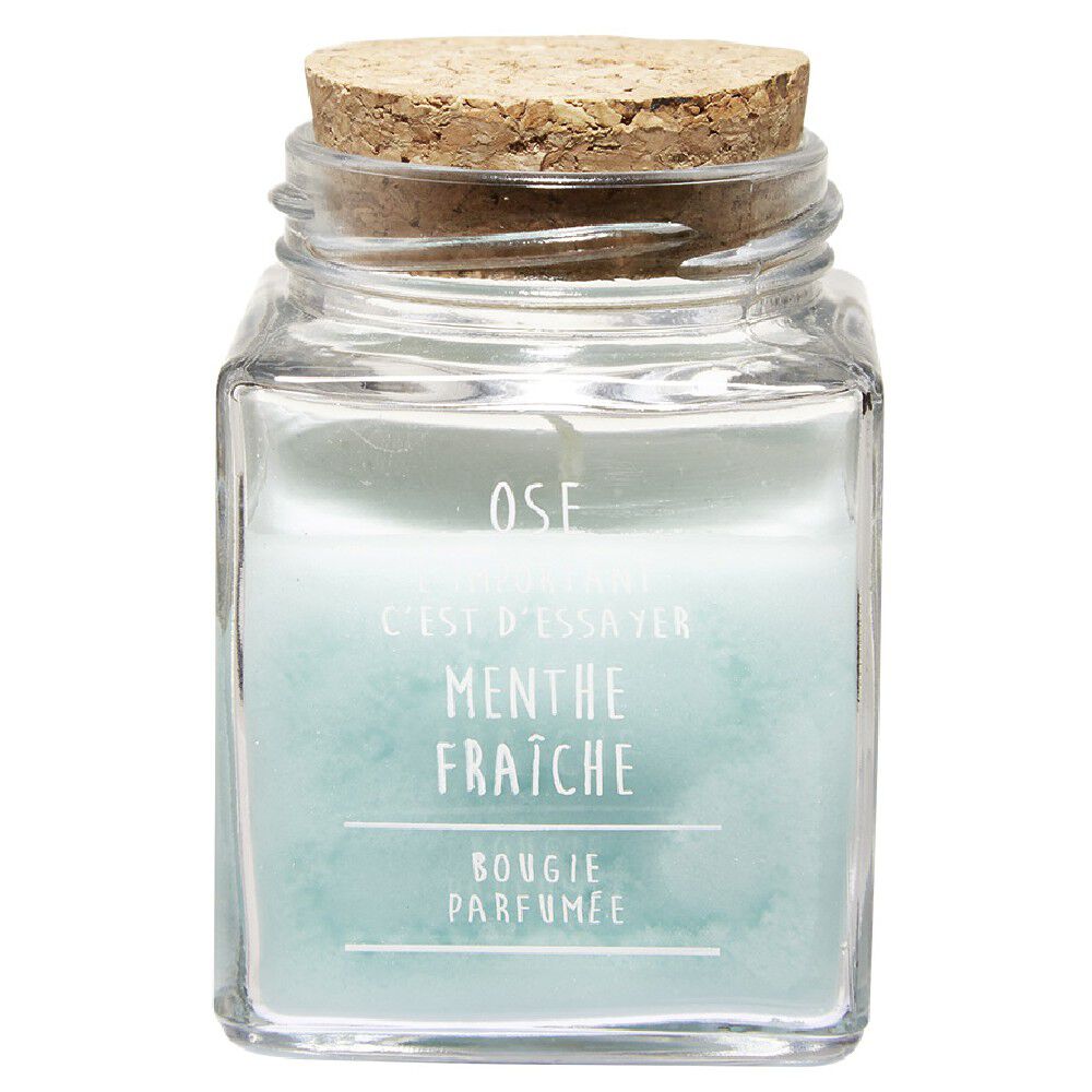 Bougie parfumée dans pot en verre