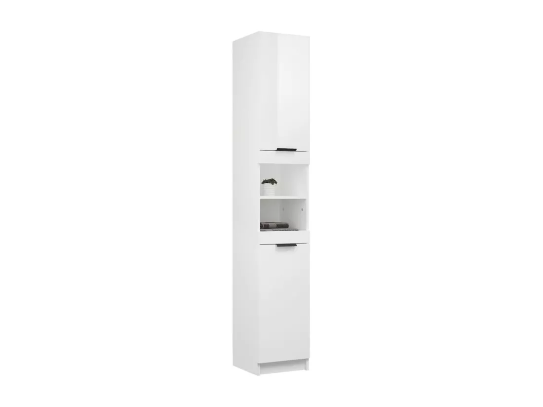 Armoire de salle de bain blanc brillant 32x34x188,5 cm