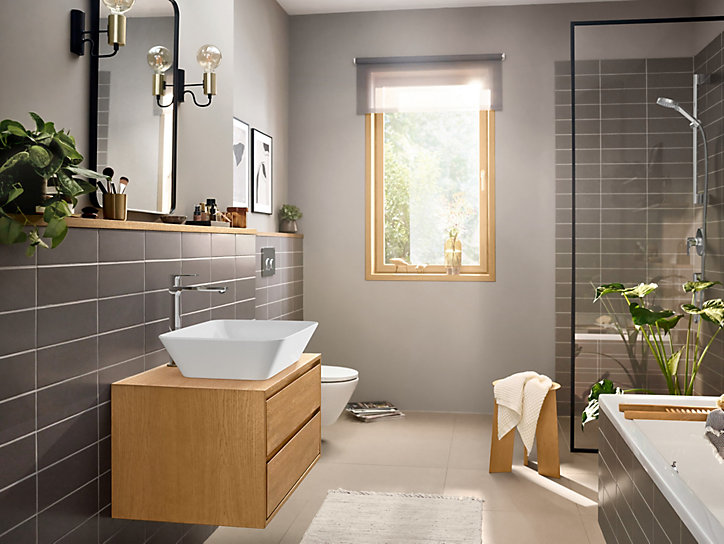 Mitigeur de lavabo Rebris E 240 CoolStart pour vasque à poser avec tirette et vidage Chromé