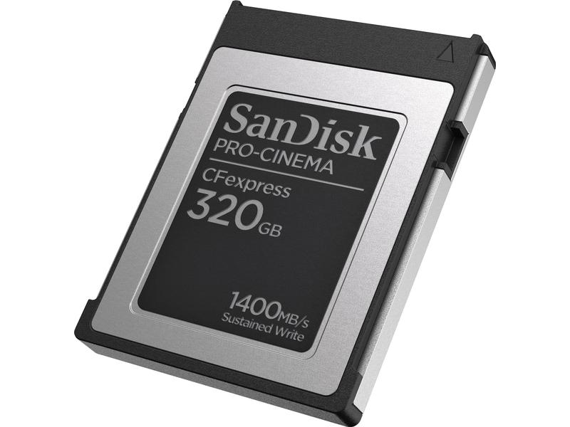SanDisk CFexpress-Karte PRO Cinema Type B 320 GB Leistungsfähige Speicherkarte für professionelle Videofilmer und Fotografen