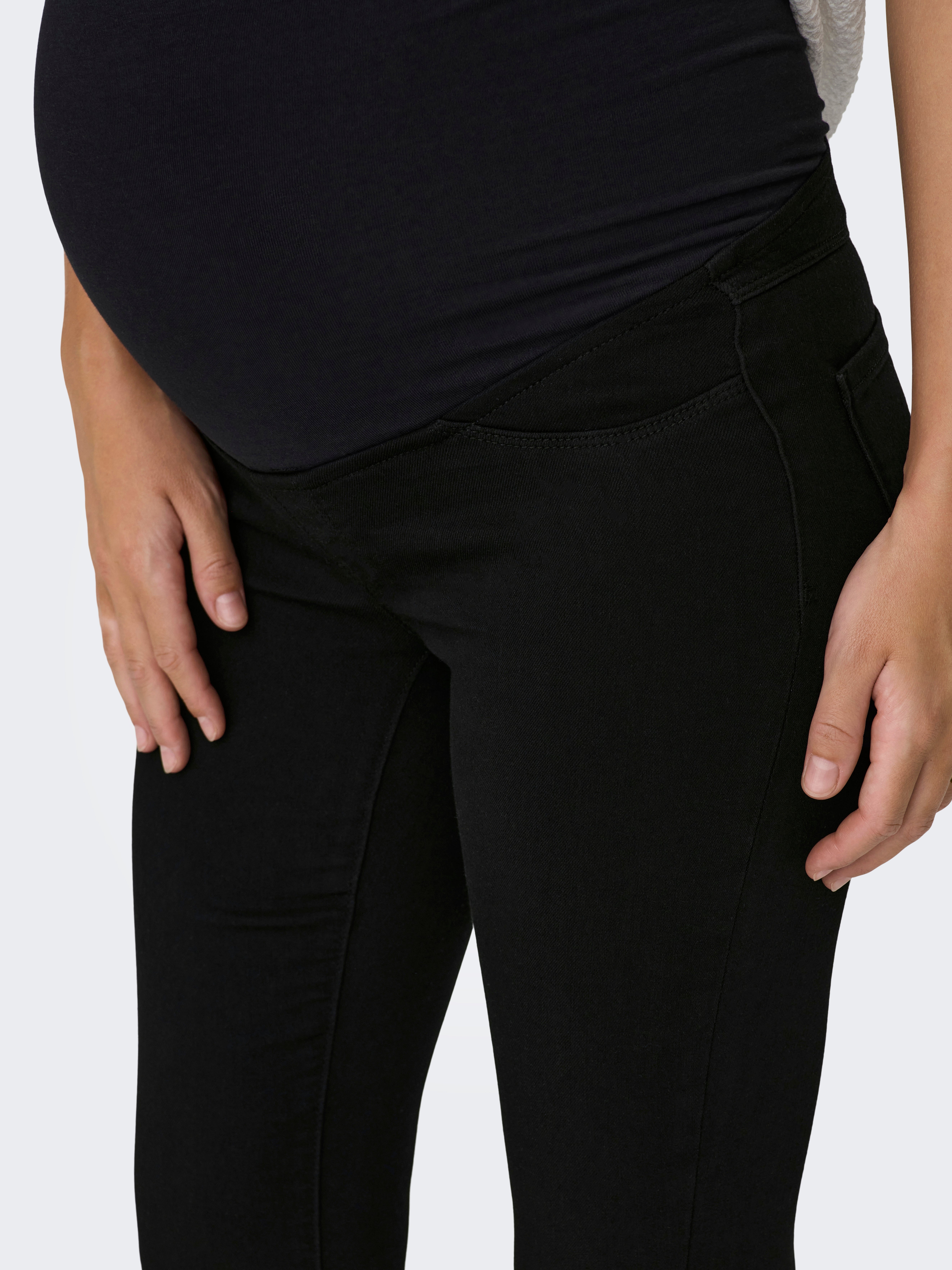 OLMRAIN Mittlere Taille Skinny Fit Jeans Black Denim