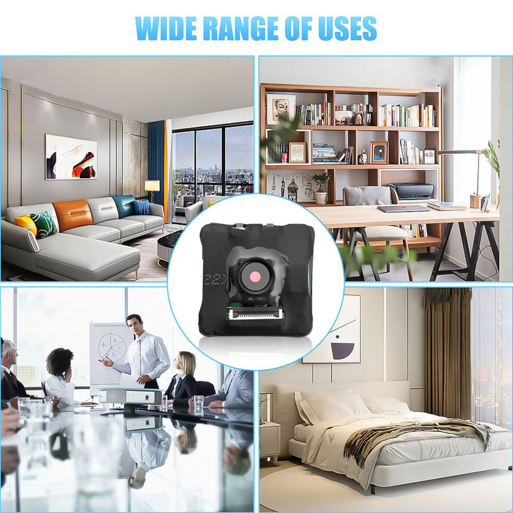 Ultra Mini WiFi IP Kamera Full HD 1080p mit Akku (200mAh)   Micro SD Kartenslot (3 x 3cm) - Schwarz
