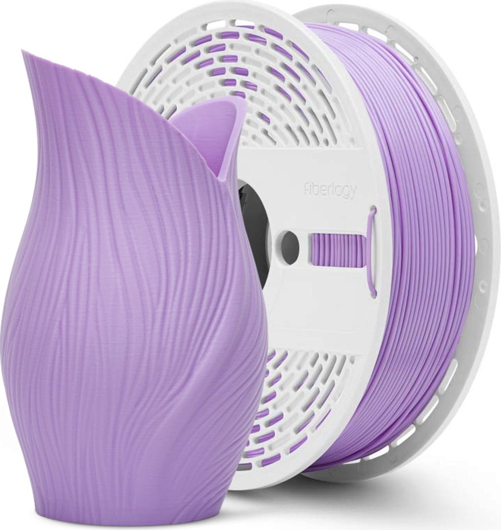 Fiberlogy  Matte PET-G Pastel Lilac, 1,75 mm / 850 g    Langlebiges PET-G Filament mit mattem Finish