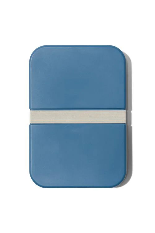 lunch box XL plate avec élastique bleu
