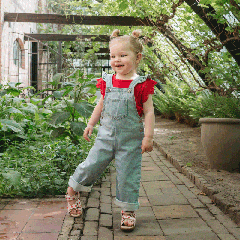 Shoesme roze sandaaltje met aardbeien Microfiber leer | Meisjes schoenen
