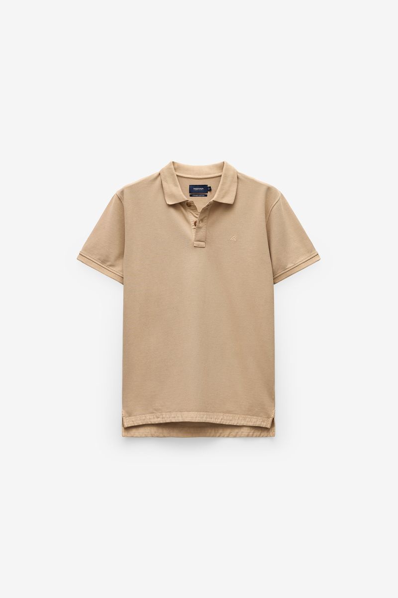 POLO PIQUET LISO COM BORDADO