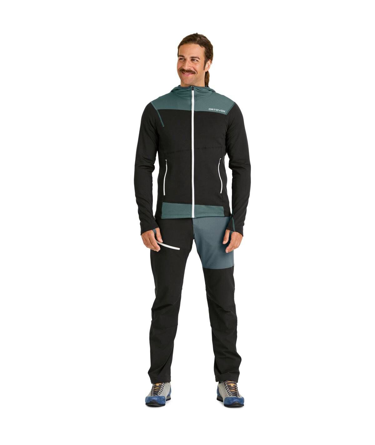 Ortovox| Herren Fleece- und Powerstretchjacke FLEECE LIGHT HODY mit Wolle