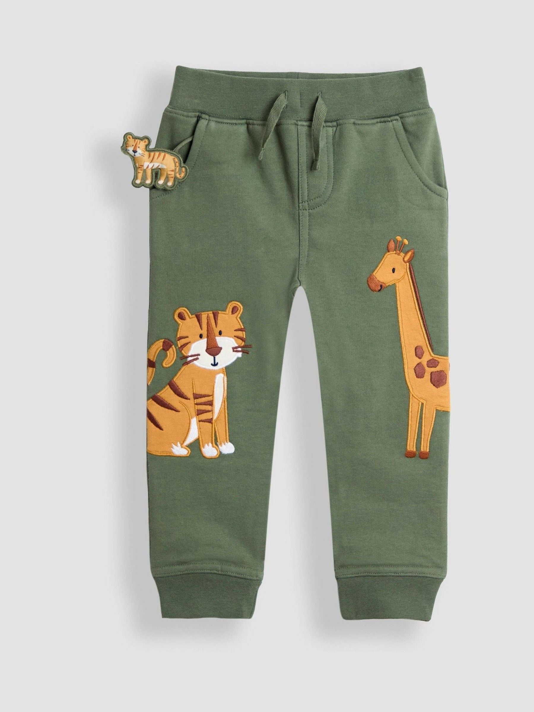 Kaki met safariprint - JoJo Maman Bébé Appliqué Joggers