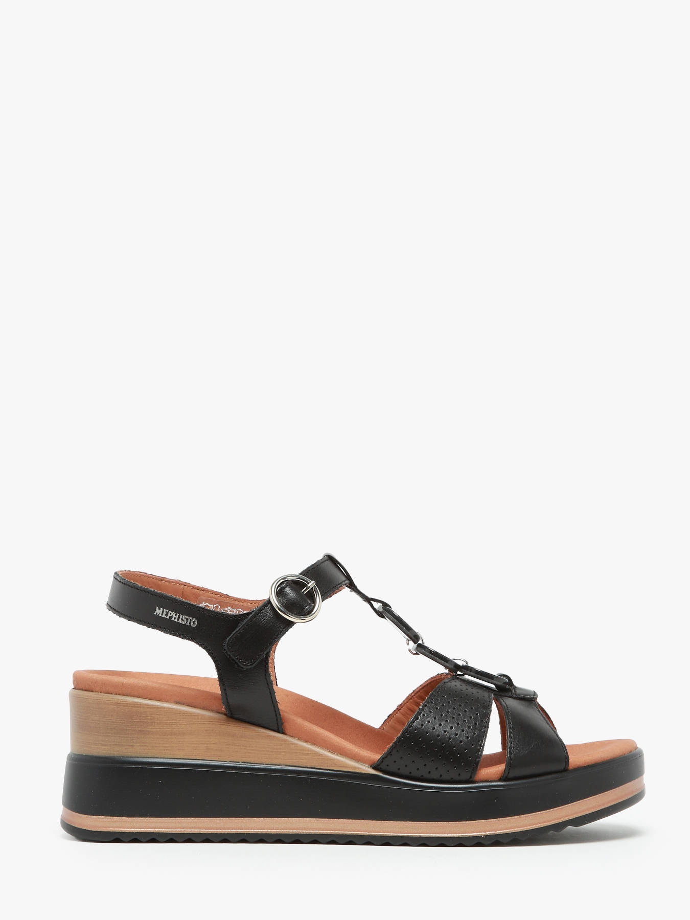 Sandales talon compens en cuir MEPHISTO