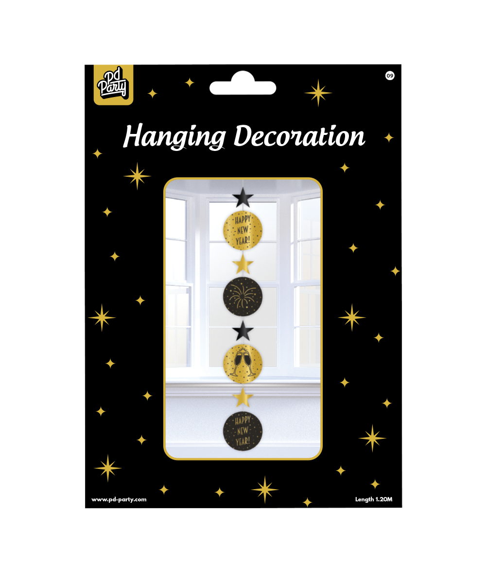 Hangdecoratie Happy New Year 120cm
