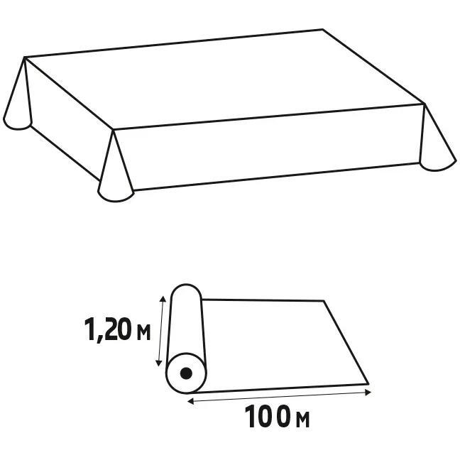 Nappe en rouleau spunbond, indéchirable et épongeable - 100x1,20m - Blanc