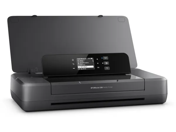 HP Officejet 200 Mobile Printer - Printer - farve - blækprinter - A4/Legal - 1200 x 1200 dpi - op til 20 spm (mono) / op til 19 spm (farve) - kapacitet: 50 ark - USB 2.0, USB vært, Wi-Fi