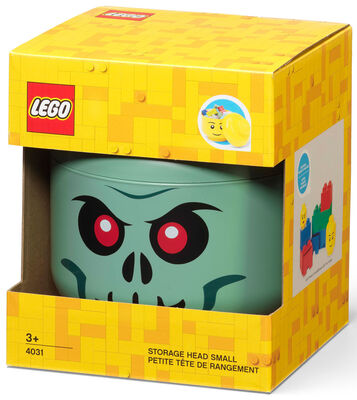 LEGO Oppbevaring Hode Skjelett Small, Grønn
