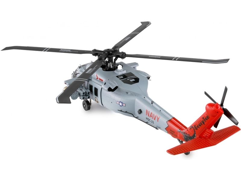 Amewi Helikopter UH60 Black Hawk Navy 6-Kanal, RTF Pitchgesteuerter Sikorsky UH60 Transporthubschrauber