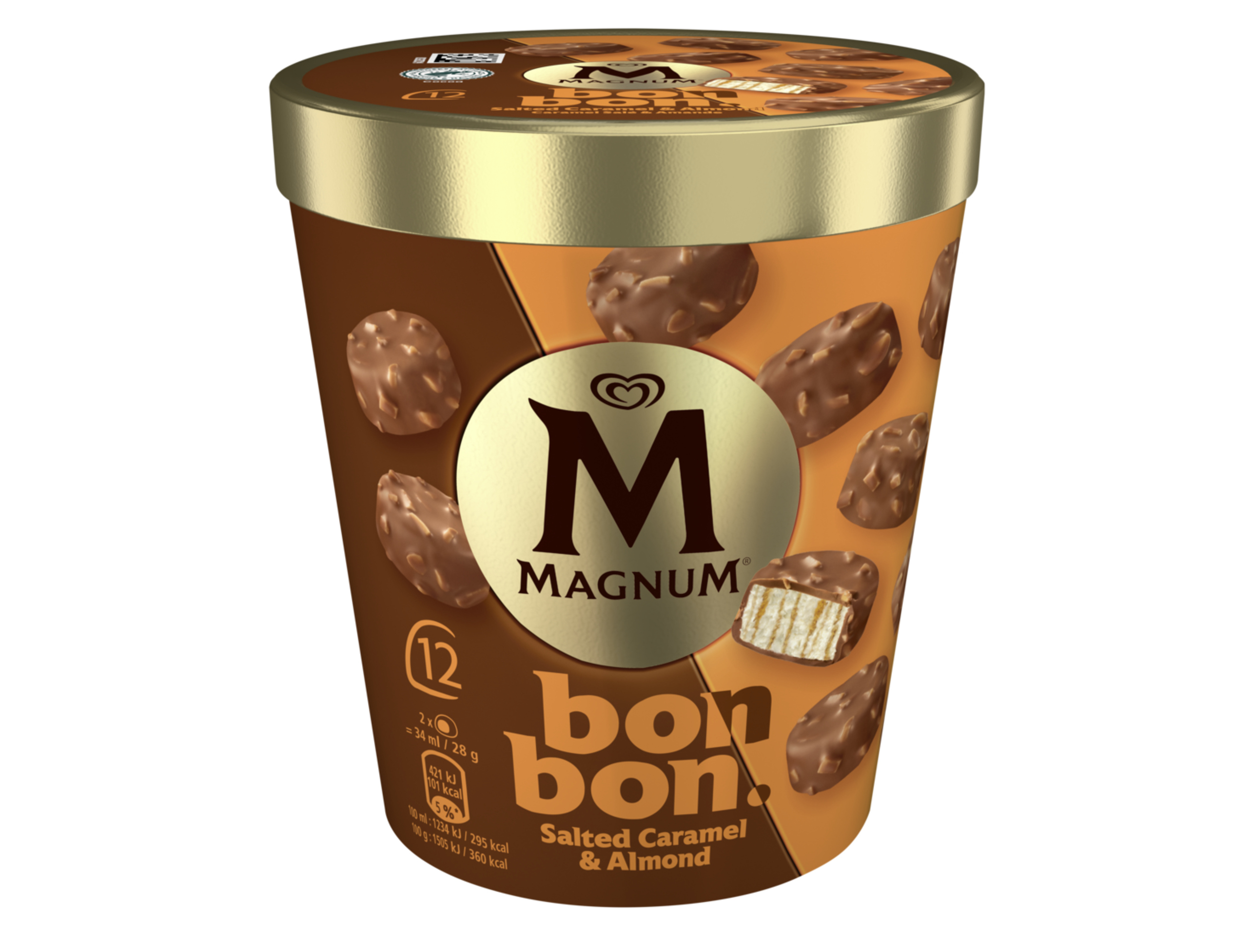 GELADO MAGNUM BOMBONS SALTED CARAMEL 12X17ML