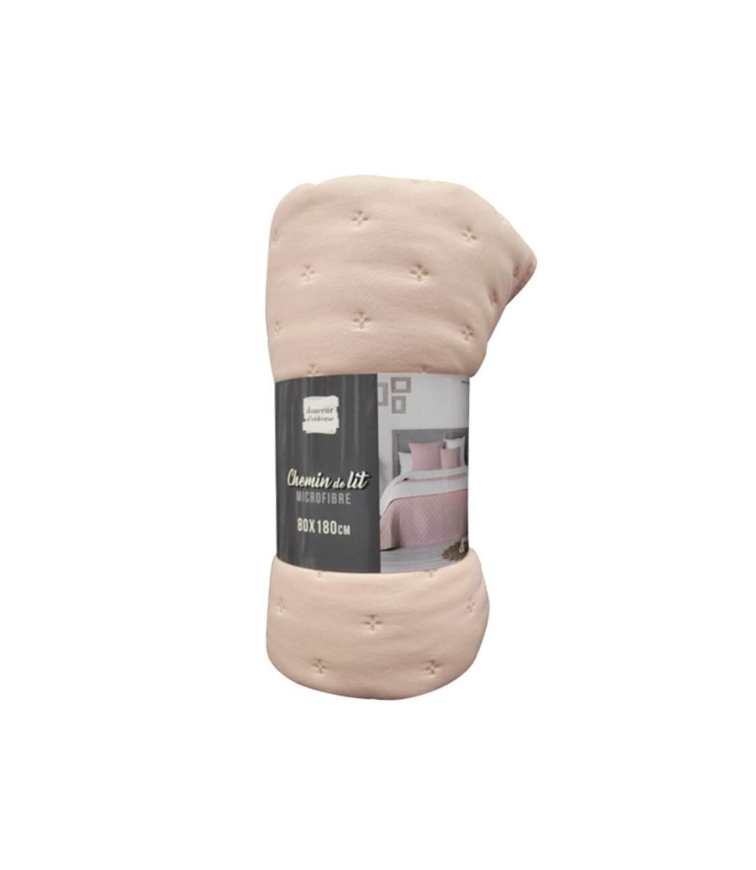 Dessus de Lit Matelassé Mellow 80x180cm Rose & Blanc