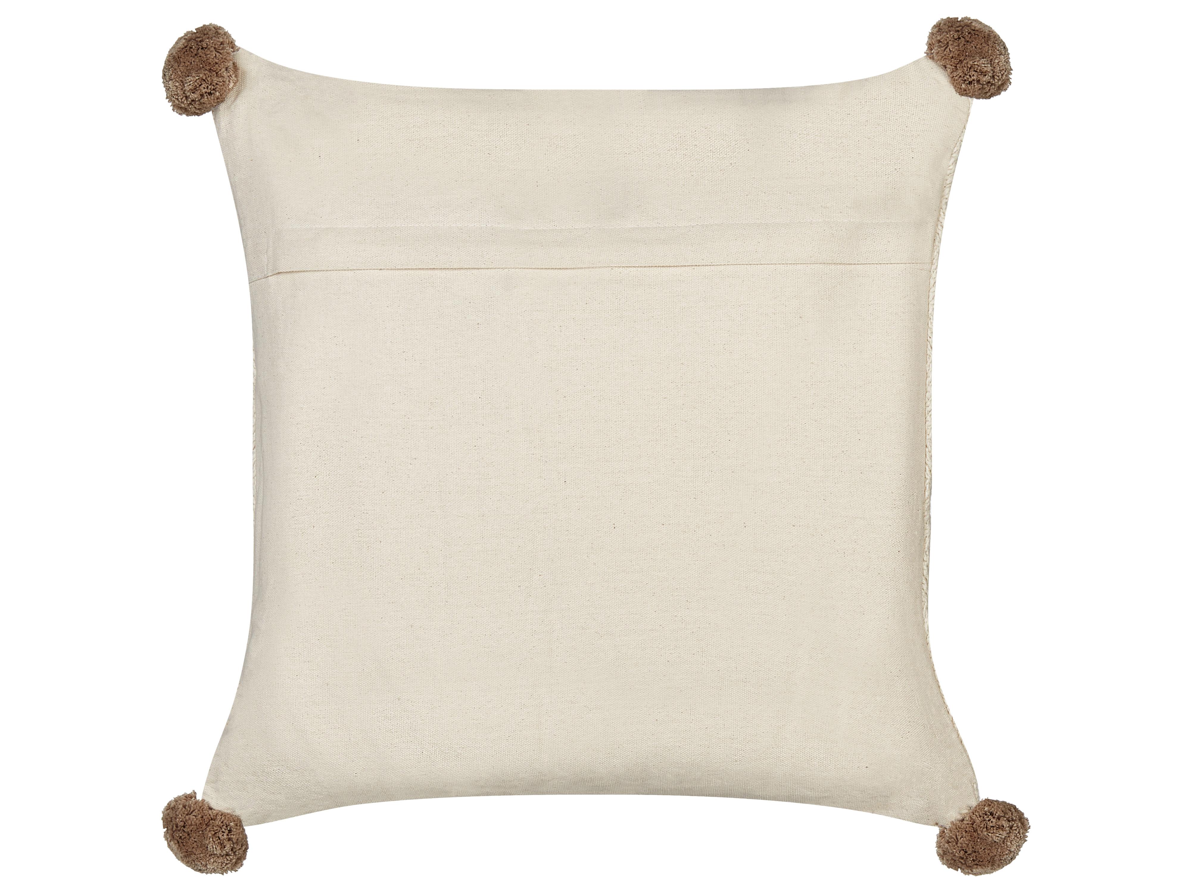 Set van 2 sierkussens OBERONIA Katoen 45 x 45 cm Beige effen