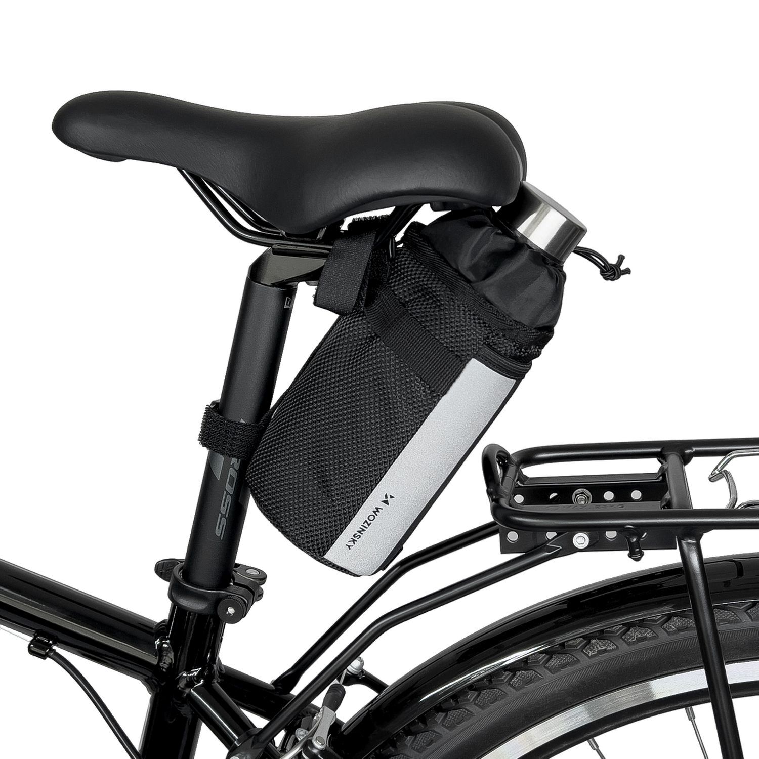 Thermo-Flaschentasche für Fahrrad oder Roller 1l schwarz