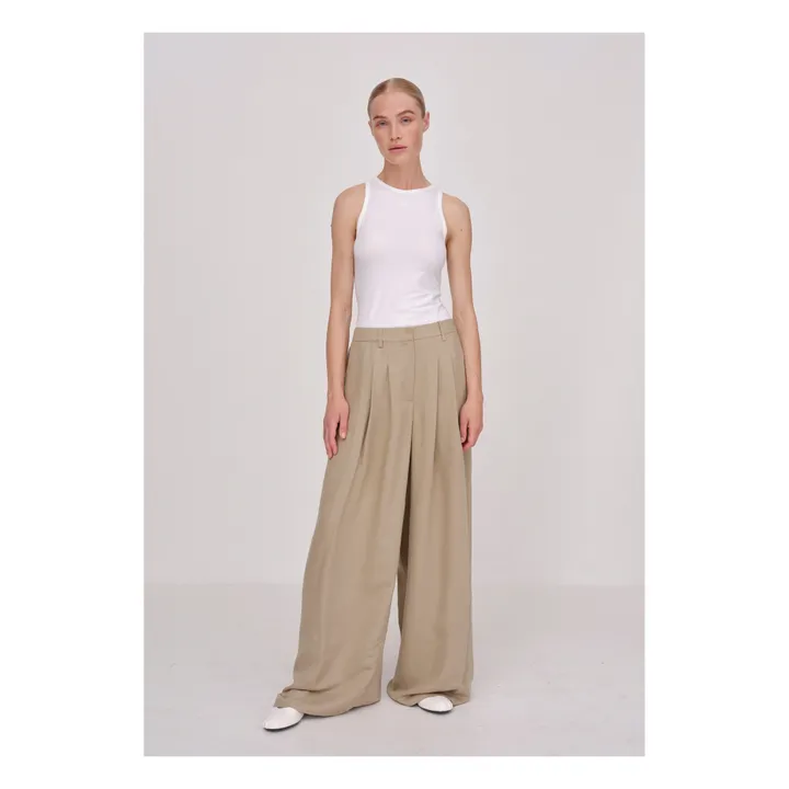 HERSKIND Pantalon à Pinces Lotus | Vert kaki clair