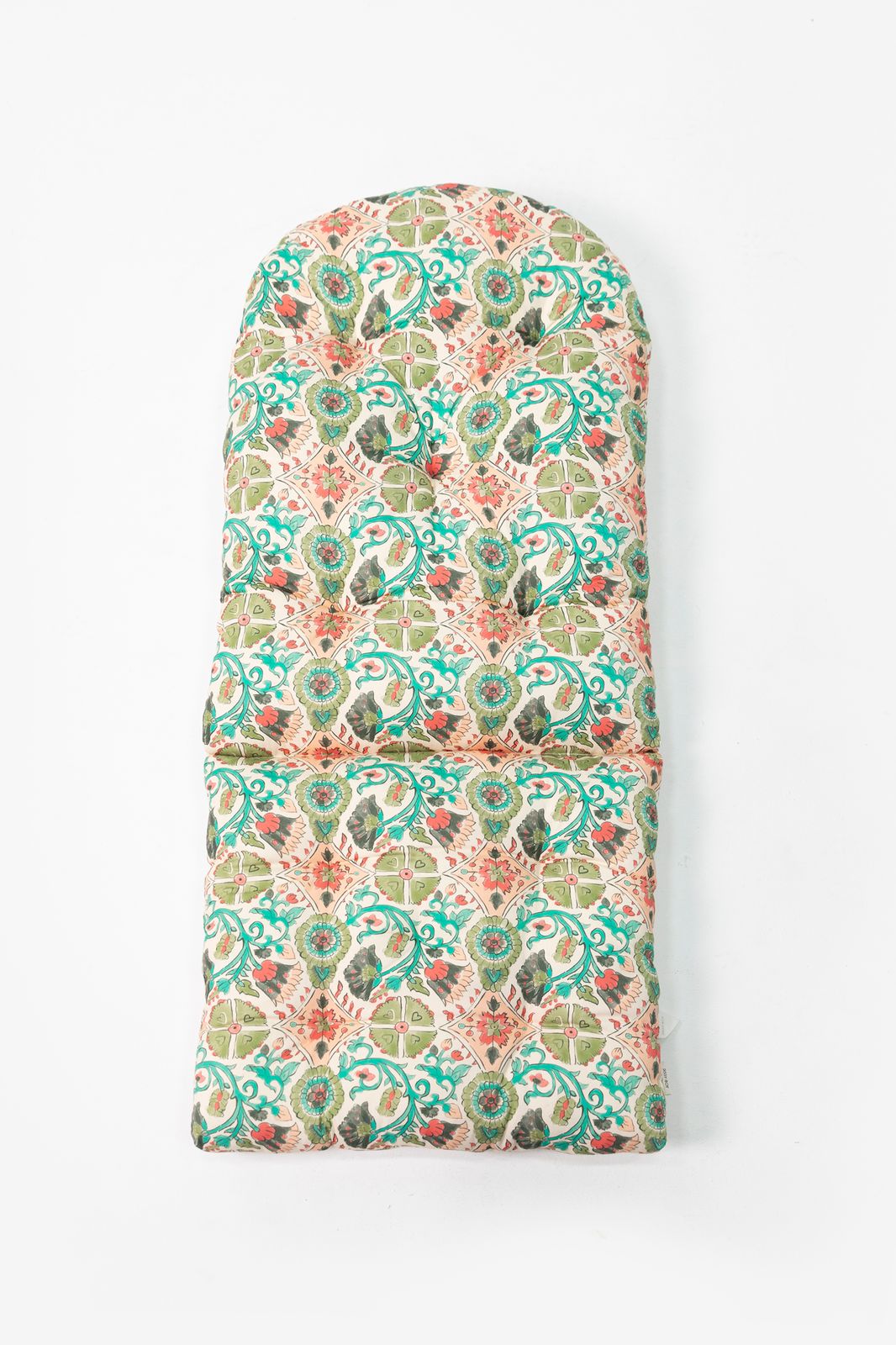 Multicolour tuinkussen fanback chair met print