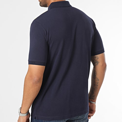 Polo Manches Courtes A Bandes 40343 Mixable Bleu Marine Jaune
