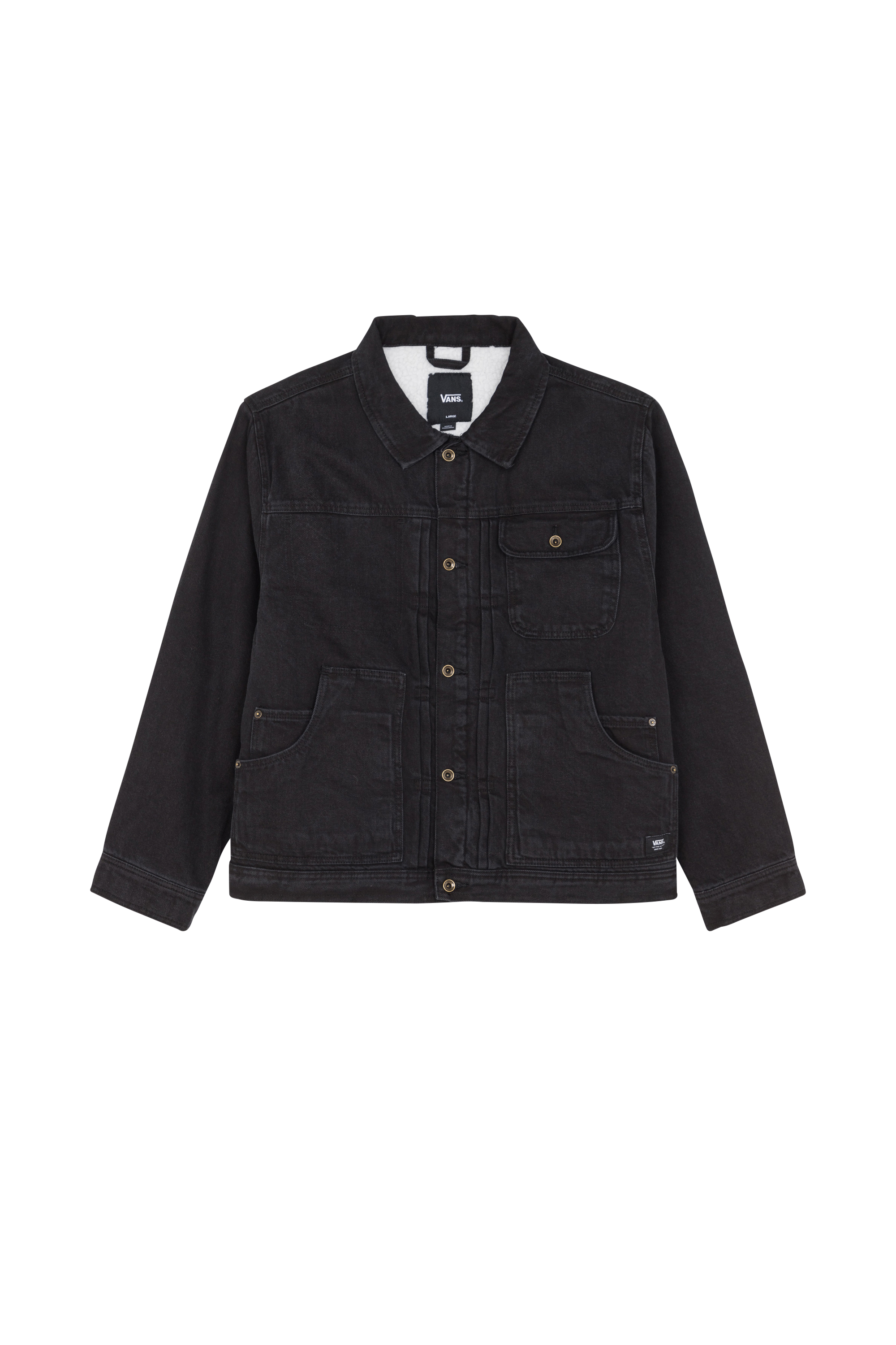 VANS Veste DONATO SHERPA DENIM JAC Pavement Noir