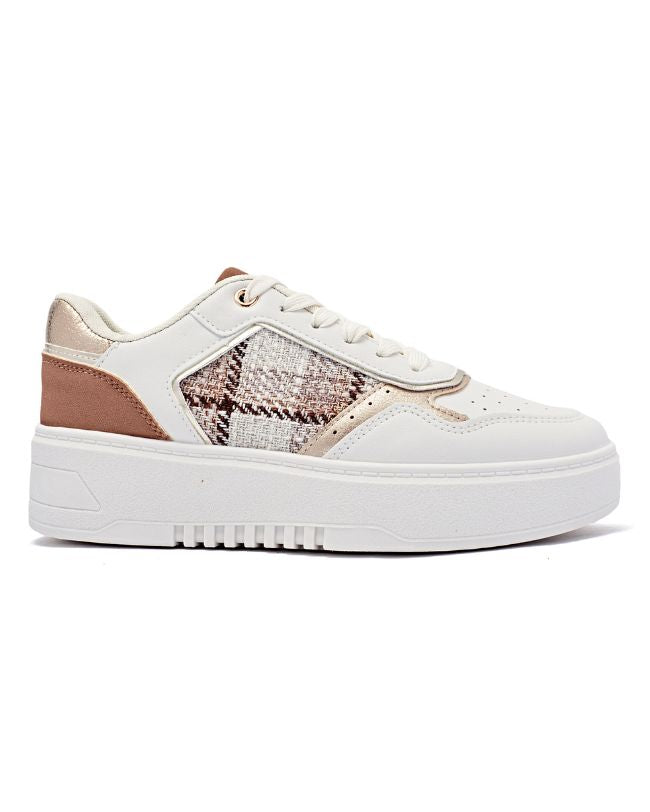 Basket femme blanche à lacets - Emie